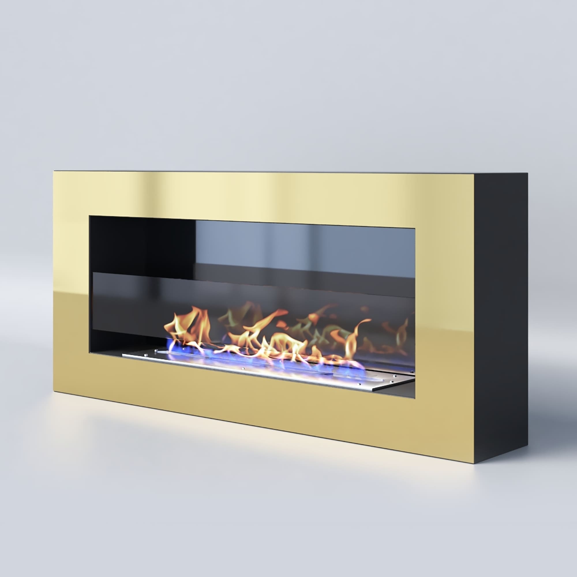 Биокамин "Русский огонь" Барокко 900N настенный с декоративным стеклом (стемалитом) по цене 44 650 руб.