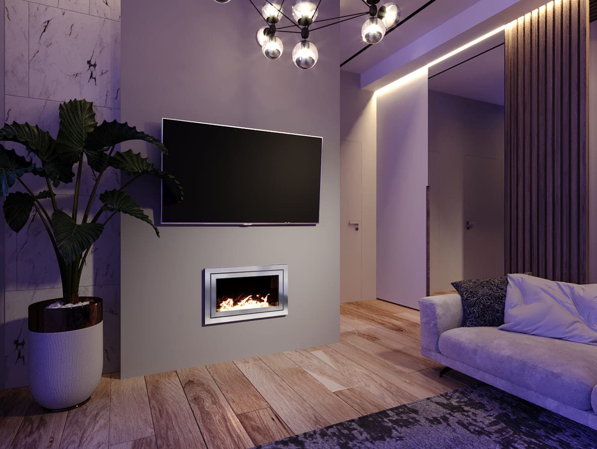 Биокамин "Русский огонь" Стенли 650V встраиваемый с защитным и декоративным стеклом по цене 33 400 руб.