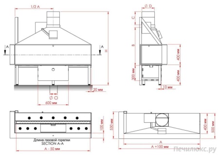 Газовая топка Vero Design NI G8 H1 G 
Газовая топка Vero Design NI G8 H1 G