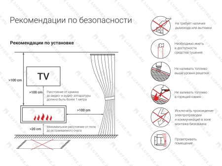 Настенный биокамин Lux Fire "Премьера" 800 Настенный биокамин Lux Fire "Премьера" 800 по цене 55 418 руб.