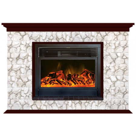 Пафос Карелия 28 (красное дерево)+Newflame